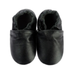 Chaussons Ballerines En Cuir Pour Un Confort Optimal Des Petits Pieds - Noir / 0-6 Mois