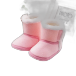 Chaussons Bébé Confortables Et Durables Avec Fermeture Par Scratch - Rose / 0/6 Mois