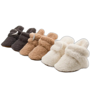 Chaussons Bébé Doux Avec Languette à Scratch Pour Petits Pieds