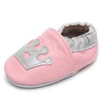 Chaussons Bébé En Cuir Souple Au Design Ballerine Confort Garantis! 7 / 0-6 Mois