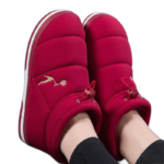 Chaussons Bottes Rouges Avec Fermeture élastique Réglable Et Confort Optimal - Rouge / 33-34