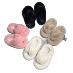 Chaussons Claquettes Fourrées Douillets Pour Enfants Et Sûrs