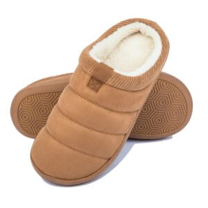 Chaussons En Polaire Moutonnée élégants Et Durables Pour Hommes - Brun / 36-37