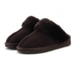 Chausson Cuir Fourrure Naturelle Femme Chaud