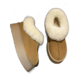 Chausson Style Bottine Buckskin Fourré Femme