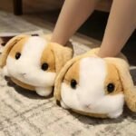 chaussons animaux en peluche doux pour un confort optimal brun 34 5 923