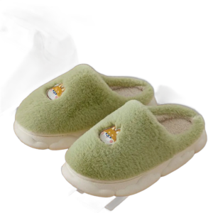 chaussons confortables au design original inspire des chats vert 469