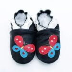 chaussons ballerine en cuir avec fermeture elastique pour bebe 15 523