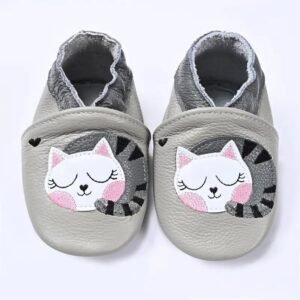 chaussons ballerine en cuir avec fermeture elastique pour bebe 2 945