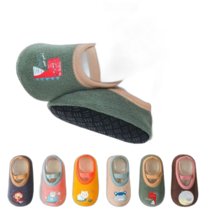 chaussons bebe en tissu tricote pour un maintien aux pieds optimal 808