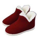 chaussons rouges douillets en tissu doux et polaire confortable rouge 602