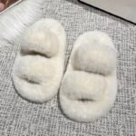 chaussons claquettes doux et chauds pour petite fille blanc 25 26 571