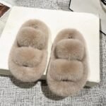 chaussons claquettes doux et chauds pour petite fille brun 25 26 252