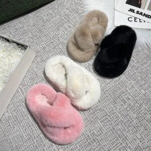 chaussons claquettes fourrees douillets pour enfants et surs 793