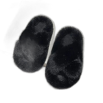 chaussons claquettes fourrees douillets pour enfants et surs noir 741