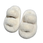 chaussons claquettes doux et chauds pour petite fille blanc 25 26 571