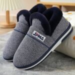 chaussons confort en polaire coton avec semelle caoutchouc durable 185
