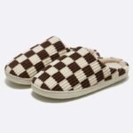 chaussons confortables en style carreaux avec service client 921
