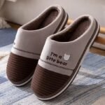 chaussons confortables et antiderapants pour grands pieds brun 38 39 240