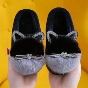 chaussons confortables et securises pour enfants noir 20 21 404