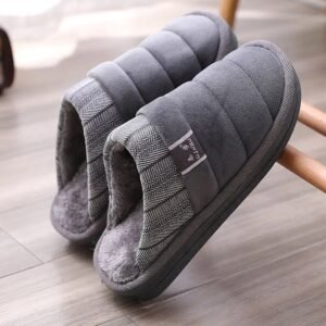 chaussons confortables pour grandes pointures gris 36 796