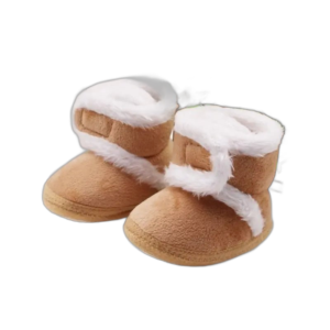 chaussons en coton avec fermeture scratch et semelle antiderapante 809