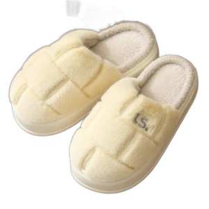 chaussons douillet en coton type plaid pour un style cocooning jaune 577
