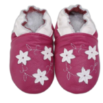 chaussons en cuir avec fermeture elastique pour petits pieds 788