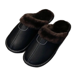 chaussons en cuir fendu avec revetement caoutchouc pour un confort 310