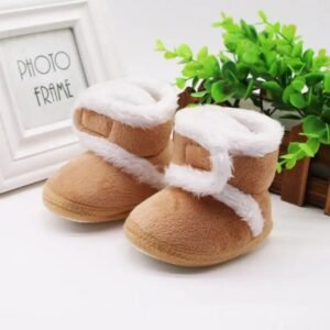 chaussons en coton avec fermeture scratch et semelle antiderapante 809