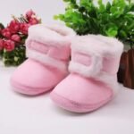 chaussons en coton avec fermeture scratch et semelle antiderapante 987