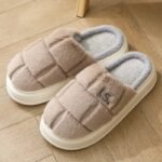 chaussons en coton type plaid pour un confort et style unique brun 829