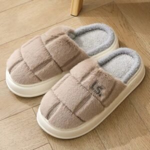 chaussons en coton type plaid pour un confort et style unique brun 829