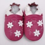 chaussons en cuir avec fermeture elastique pour petits pieds 788