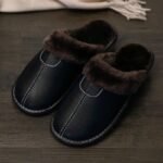 chaussons en cuir fendu avec revetement caoutchouc pour un confort 310