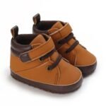 chaussons en cuir souple avec semelle antiderapante pour bebe 286