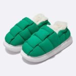 chaussons en fourrure douce pour un confort optimal cet hiver vert 521
