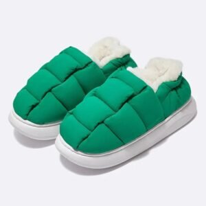 chaussons en fourrure douce pour un confort optimal cet hiver vert 521