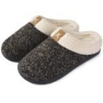 chaussons en laine et coton pour homme confort style interieur brun 549