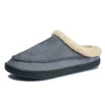 chaussons en polaire pour homme confort et chaleur assures bleu gris 932