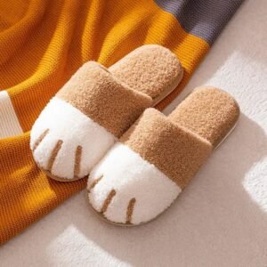 chaussons femme animaux avec semelle antiderapante et doublure 567