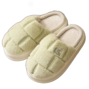 chaussons moumoute au style unique pour un confort optimal vert 777