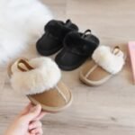 chaussons fourres confortables avec fermeture elastique pour femme 184