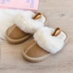 chaussons fourres confortables avec fermeture elastique pour femme 654