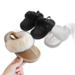 chaussons fourres confortables avec fermeture elastique pour femme 184