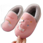 chaussons fourres robustes et confortables pour enfants rose clair 666