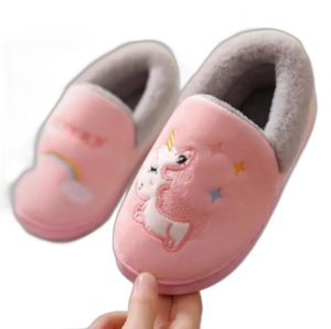 chaussons fourres robustes et confortables pour enfants rose clair 666