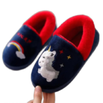 chaussons fourres robustes et confortables pour enfants bleu marine 111
