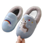 chaussons fourres robustes et confortables pour enfants bleu clair 410