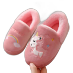 chaussons fourres robustes et confortables pour enfants rose bonbon 833